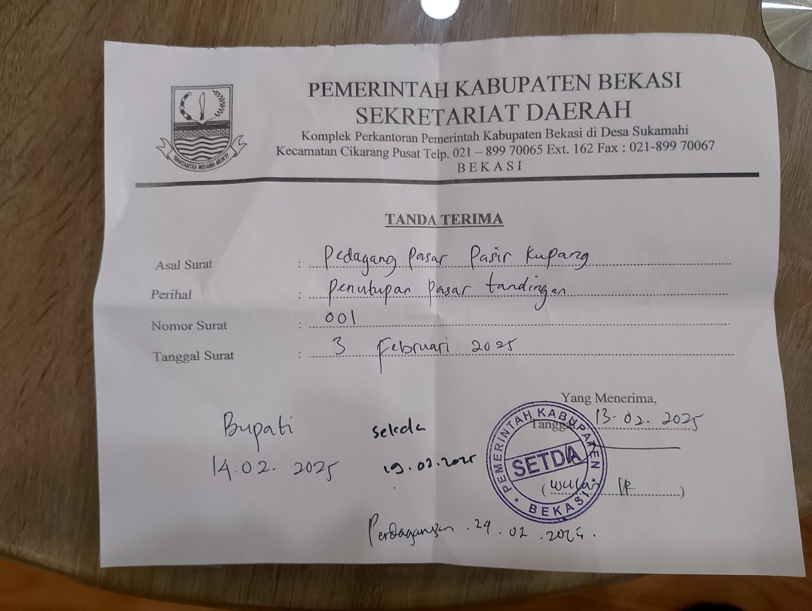 Pedagang Pasar Desa Nagasari Keluhkan Lambatnya Pelayanan Pemkab Bekasi Perihal Penutupan Pasar Tandingan