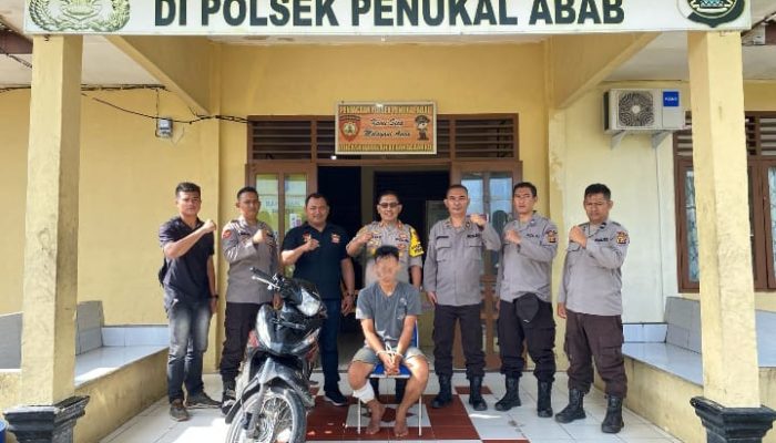 Tim Srigala Unit Reskrim Polsek Penukal Abab Berhasil Tangkap Pelaku Pencuri Motor di Desa Betung Abab