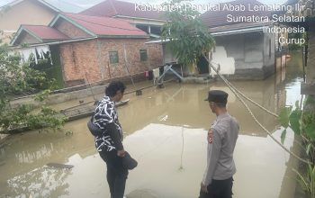 Polsek Tanah Abang Terus Melakukan Monitoring Intensif Terhadap Debit Air Sungai Lematang