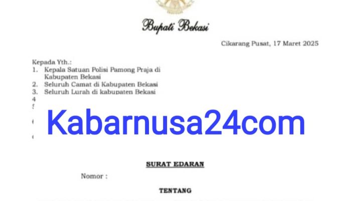 Pemkab Bekasi Keluarkan Surat Edaran Penertiban Bangunan Liar di Bantaran Sungai