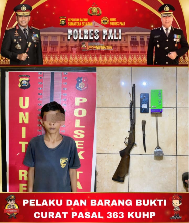 Polsek Talang Ubi Berhasil Bekuk Pelaku Pencurian Dengan Pemberatan di PALI