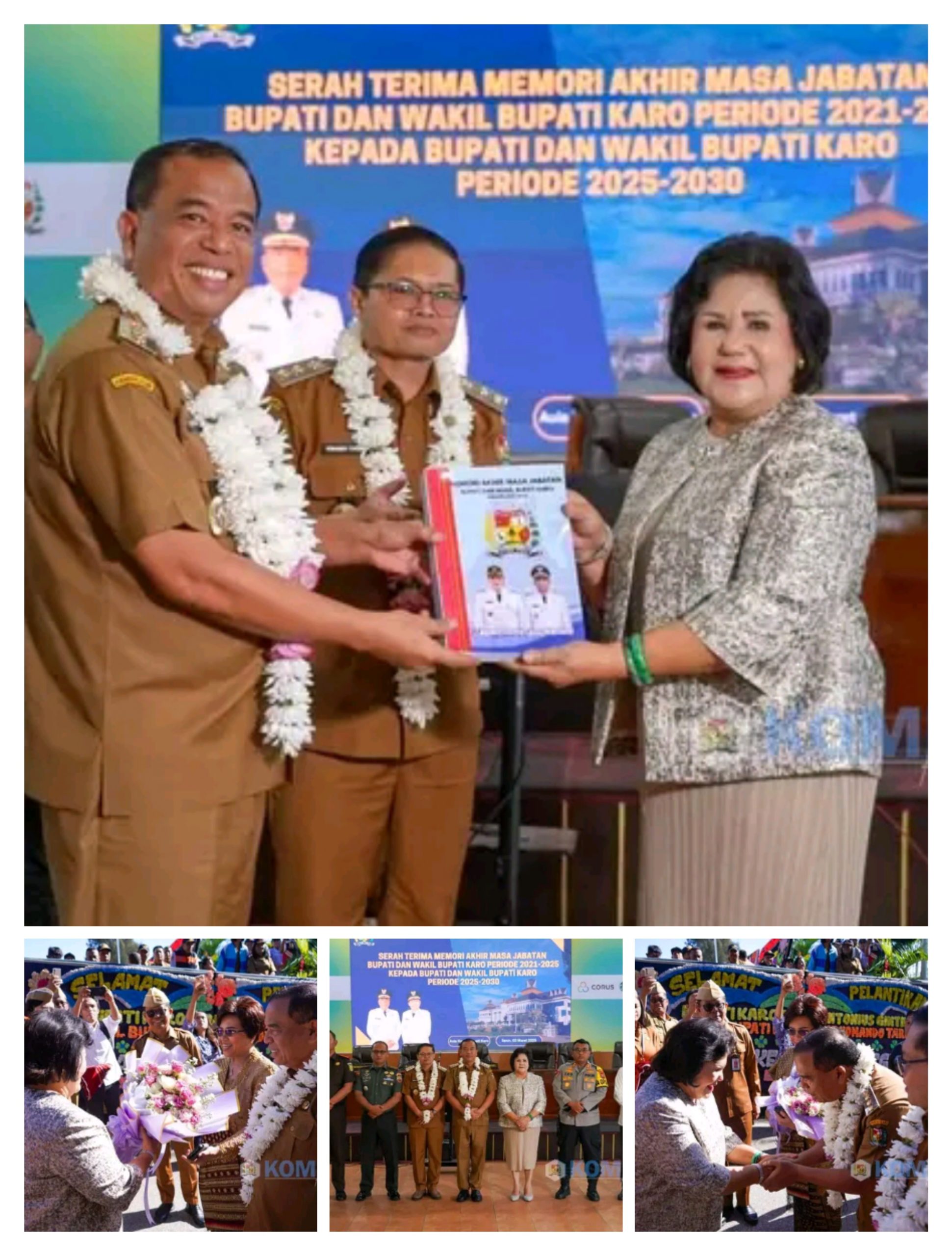 Serah Terima Memori Akhir Masa Jabatan Bupati dan Wakil Bupati Karo Periode 2021-2024 Kepada Bupati dan Wakil Bupati Periode 2025-2030