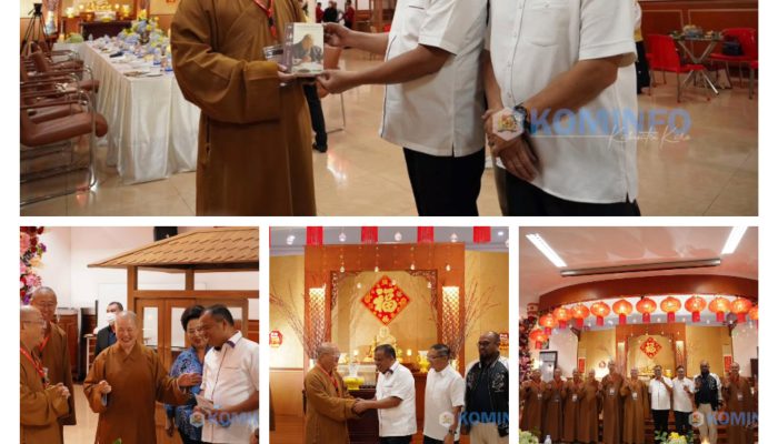 Bupati dan Wakil Bupati Karo bersilaturahmi dengan umat Buddha dan Pengurus Yayasan Vihara Dharma Shanti Berastagi