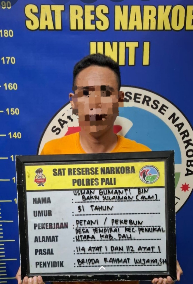 Polres PALI Berhasil Bongkar Peredaran Narkoba, Tersangka Diamankan dengan Barang Bukti Sabu 4,50 Gram