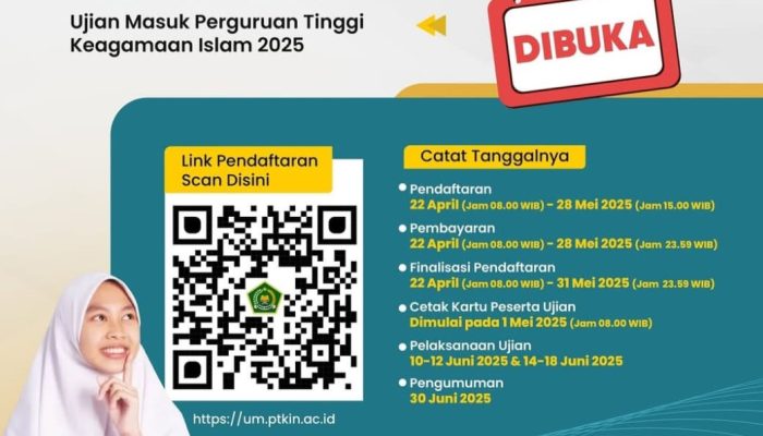 Pendaftaran Ujian Masuk PTKIN Dibuka, Ini Cara Daftar dan Jadwalnya