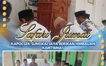 Safari Jumat, Kapolsek Sungkai jaya Berikan Himbauan Kamtibmas