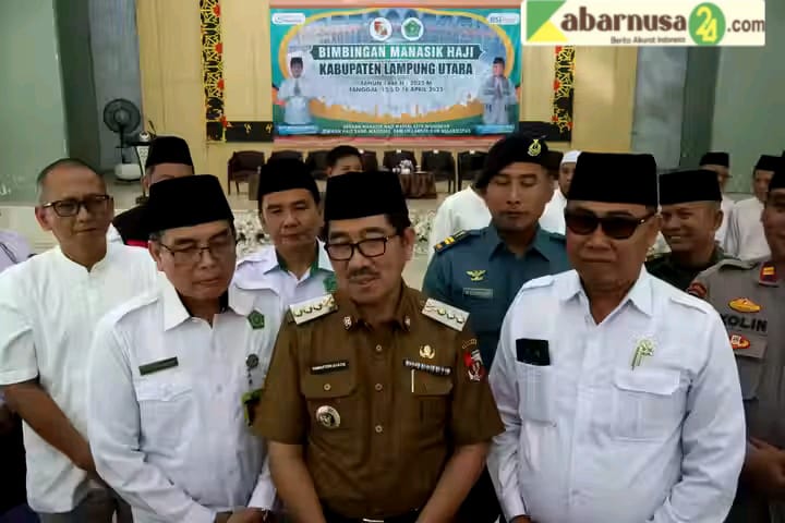 Bupati Lampung Utara Buka Bimbingan Manasik Haji Kabupaten Lampung Utara Tahun 1446 H / 2025 M