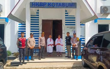 Polres Lampung Utara  Amankan  Ibadah Rangkaian Paskah di  Sejumlah  Gereja