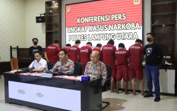 Priode April 2025, Sat Narkoba Polres Lampung Utara Ungkap 5 Kasus Penyalahgunaan Narkoba Dengan Mengamankan 8 Tersangka