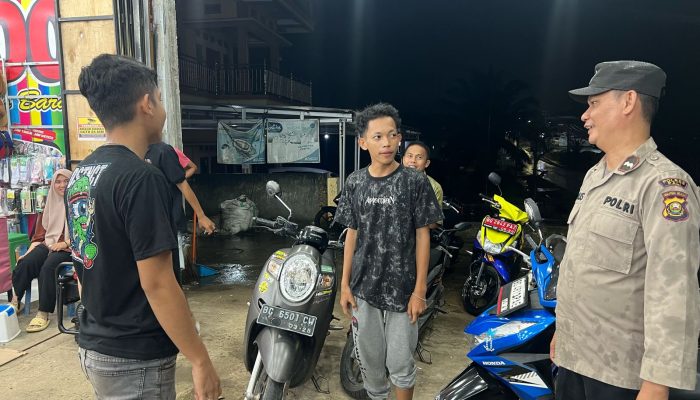 POLSEK TALANG UBI GELAR PATROLI MALAM DI TITIK RAWAN DAN OBJEK VITAL, PASTIKAN KAMTIBMAS KONDUSIF