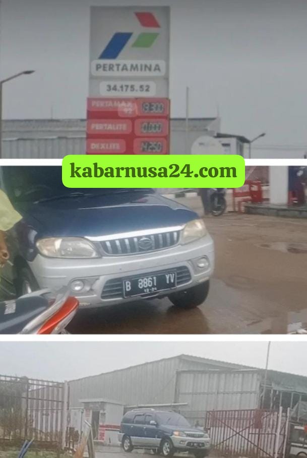 Keterangan Gambar: SPBU Gempol Cikarang Selatan Diduga Kong Kalikong Dengan Mafia BBM Jenis Subsidi Pertalite.Dokumentasi Media kabarnusa24.com.(Raga Kamanunggalan).