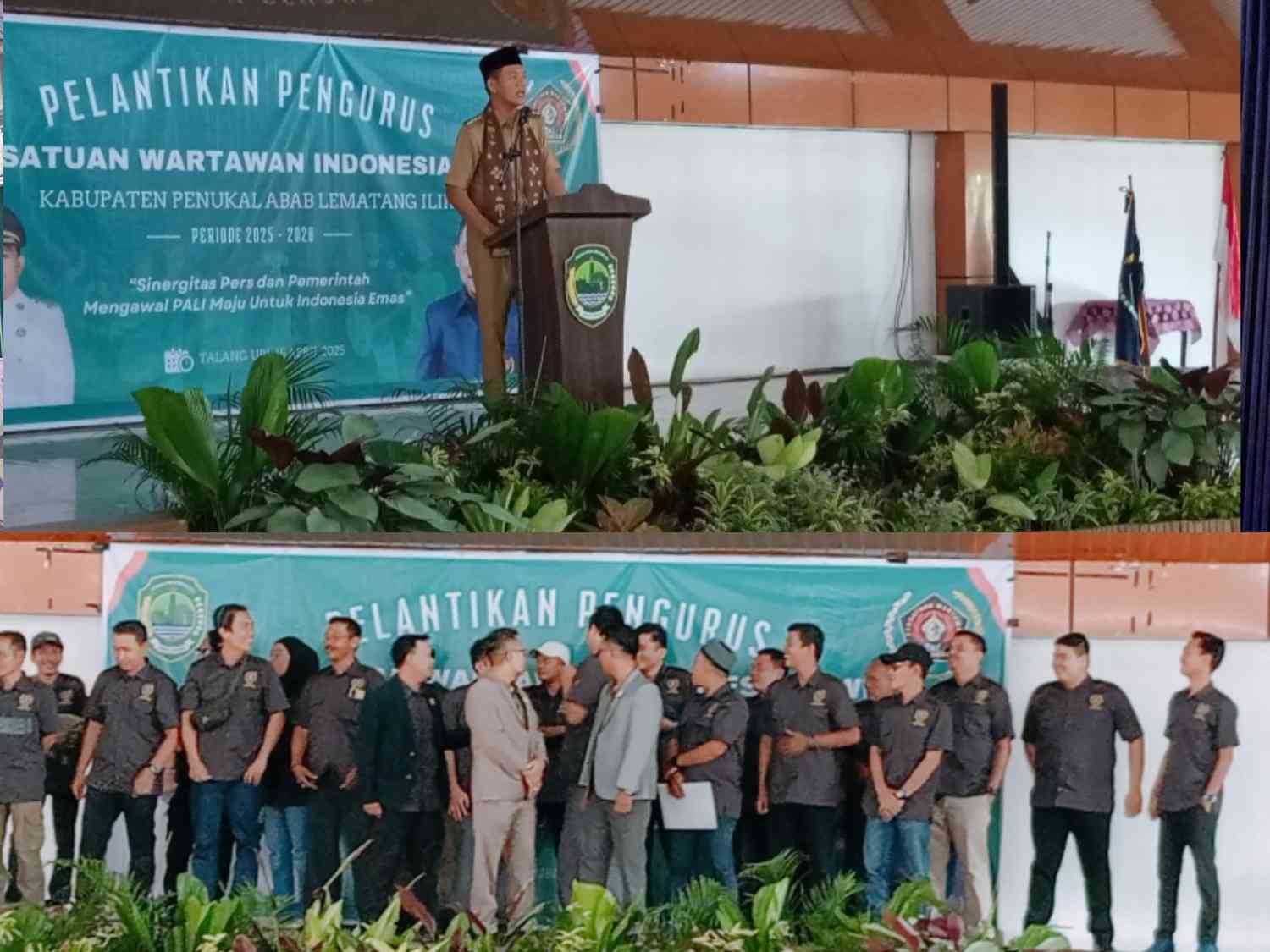 Wartawan PALI Bersatu! Pelantikan PWI Disambut Hangat Bupati PALI