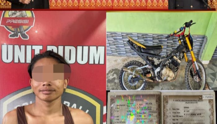Satreskrim Polres PALI Berhasil Bekuk Pria diduga Mencuri Motor