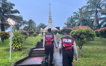 Polres PALI Intensifkan Patroli Presisi, Amankan Kegiatan Ibadah di Gereja Oikumene Komperta