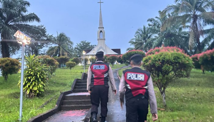 Polres PALI Intensifkan Patroli Presisi, Amankan Kegiatan Ibadah di Gereja Oikumene Komperta