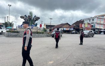 Polres PALI Gelar Patroli Perintis Presisi, Pastikan Situasi Lalin Aman dan Terkendali di Simpang Lima Pendopo