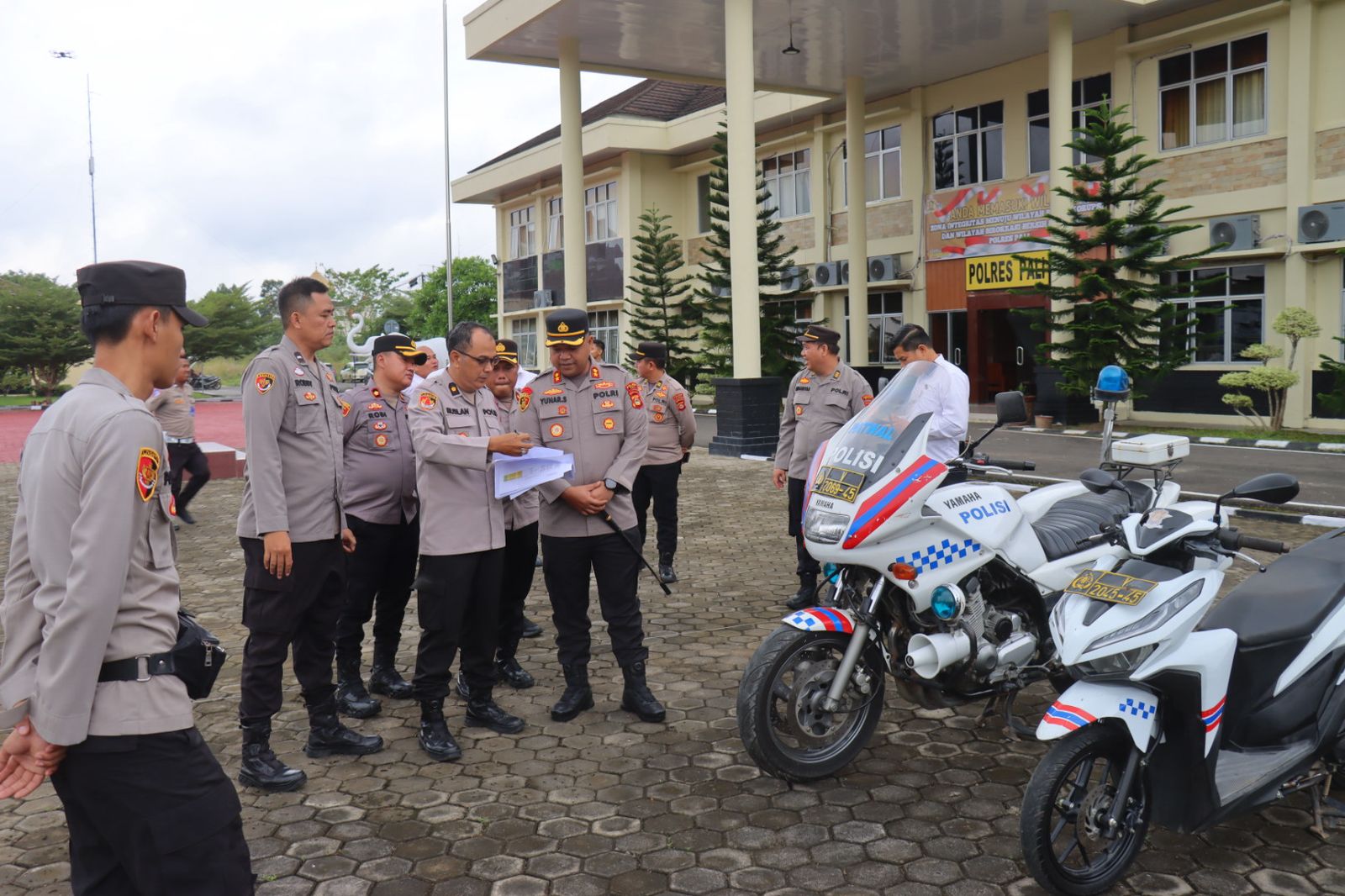 Kapolres PALI Gelar Pengecekan dan Pendataan Ranmor Dinas,Tegaskan Kesiapan Operasional 2025