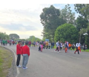 Ribuan Masyarakat Mengikuti Jalan Santai HUT ke 12 Kabupaten PALI