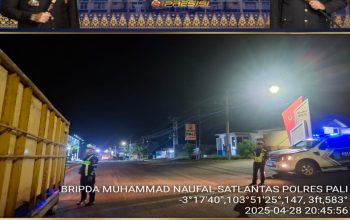 Patroli Malam Blue Light Satlantas Polres PALI Jaga Kondusifitas Lalin dan Antisipasi 3C