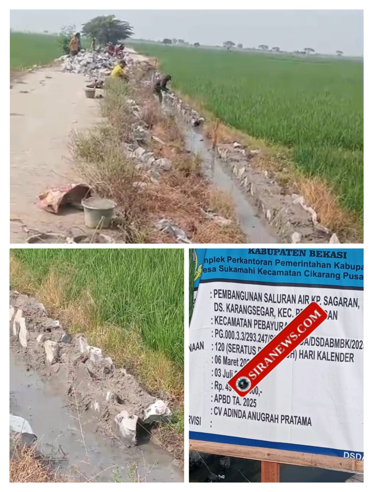 Pembangunan Saluran Air Kp.Segaran Asal - Asalan Kepala Kordinator jabar DPP LSM SIRA, Bongkar dan Tata Ulang Kembali