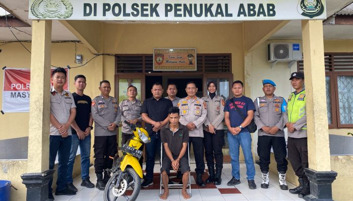 Polsek Penukal Abab Berhasil Ungkap Kasus Curanmor di Kebun Karet, Pelaku Ditangkap di Desa Purun