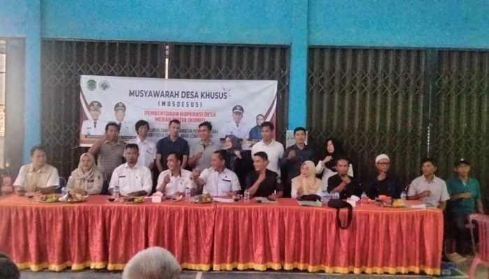Pemerintah Desa Lubuk Tampui Gelar Musyawarah Desa Khusus Dalam Rangka Pembentukan Koperasi Mareh Putih