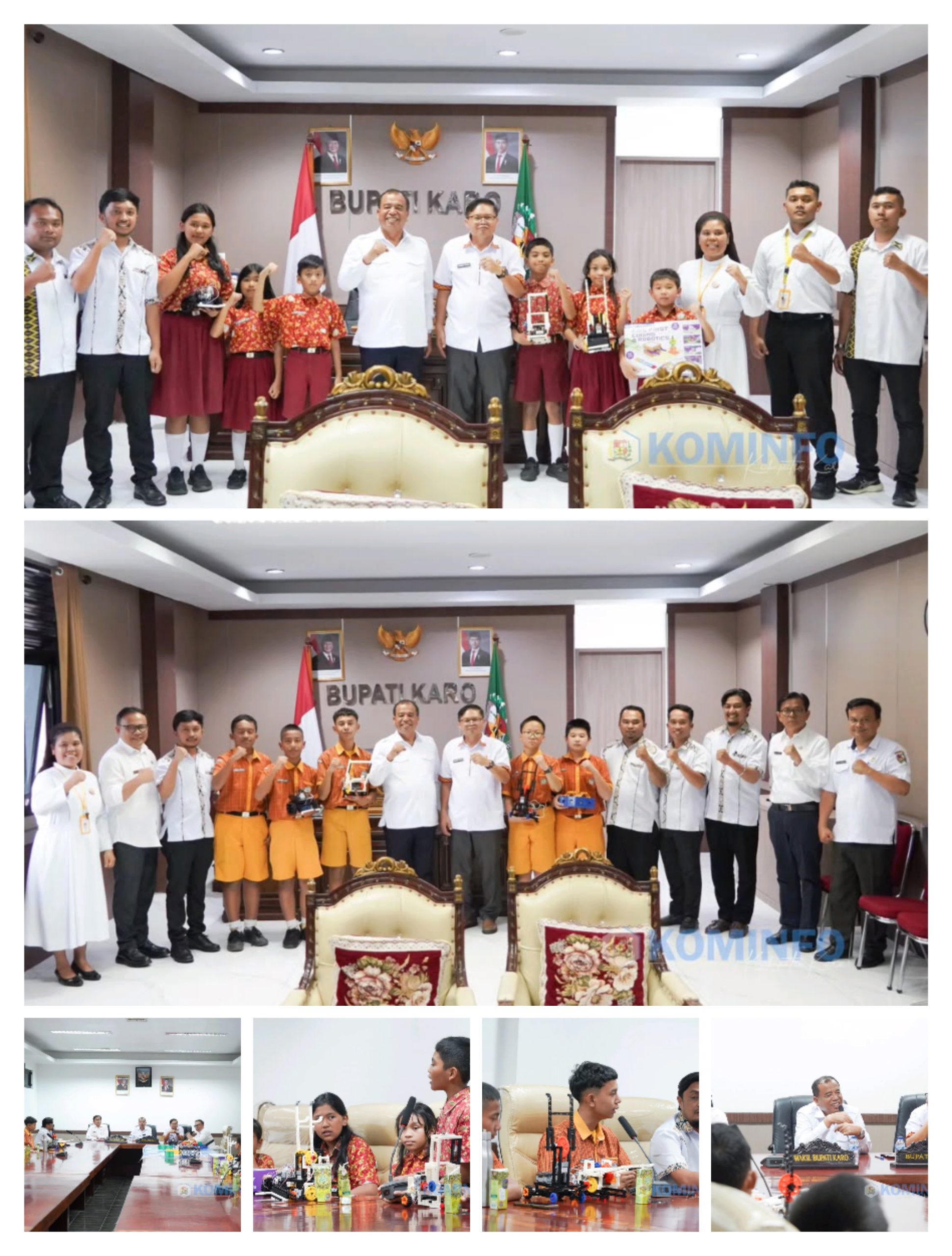 Bupati dan Wakil Bupati Karo Berangkatkan Siswa Ikuti Kompetisi Robotik Nasional di Bandung