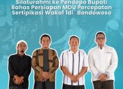 Kepala BPN Silaturahmi ke Pendopo Bupati Bondowoso, Bahas Persiapan MOU Percepatan Sertipikasi Wakaf Kepala BPN Silaturahmi ke Pendopo Bupati Bondowoso, Bahas Persiapan MOU Percepatan Sertipikasi Wakaf