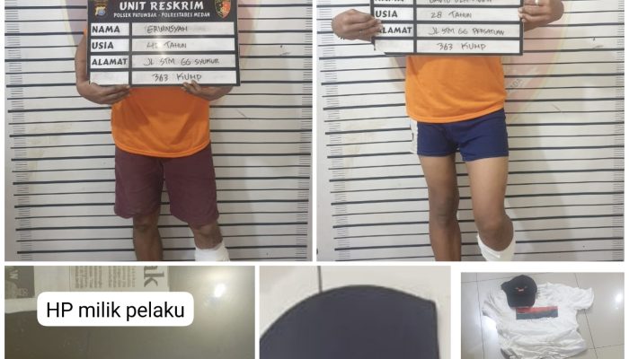 Melawan Petugas Polsek Patumbak, 2 Pelaku Curat Di Tembak Pada Bagian Kakinya, Seorang Rekannya DPO