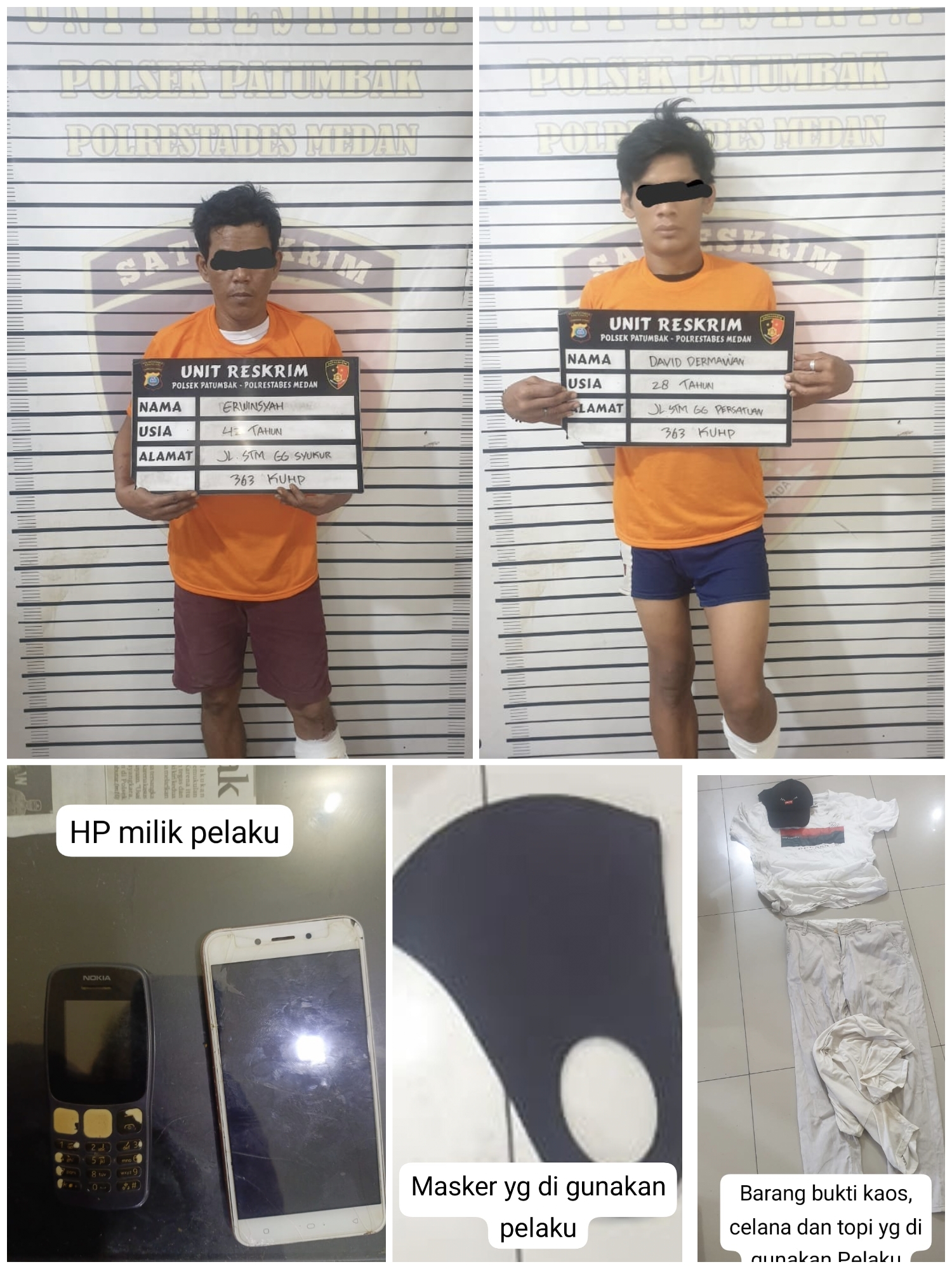 Melawan Petugas Polsek Patumbak, 2 Pelaku Curat Di Tembak Pada Bagian Kakinya, Seorang Rekannya DPO