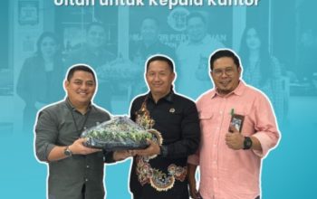 Sinergi dan Silaturahmi: BRI Bondowoso Datangi BPN Bawa Tumpeng Ultah untuk Kepala Kantor