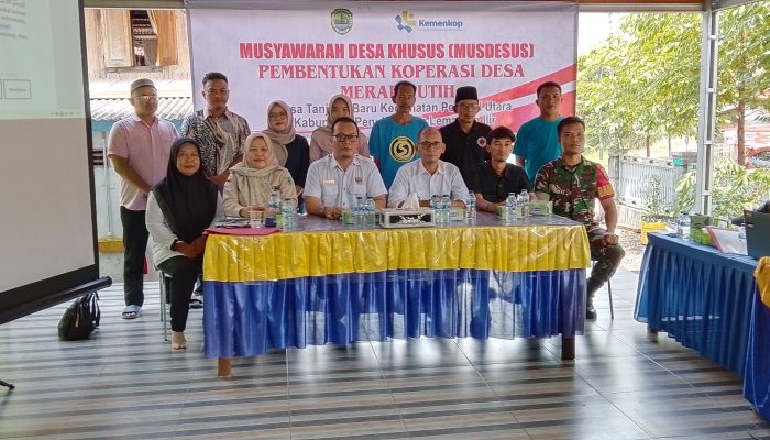 Pemerintah Desa Tanjung Baru Menggelar Musyawarah Desa Khusus (MUSDESSUS) Pembentukan Koperasi Merah Putih