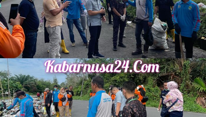 Untuk Menjaga Kelestarian Lingkungan Pemerintah Desa Air Itam Gelar Gotong Royong Membersikan Sampah
