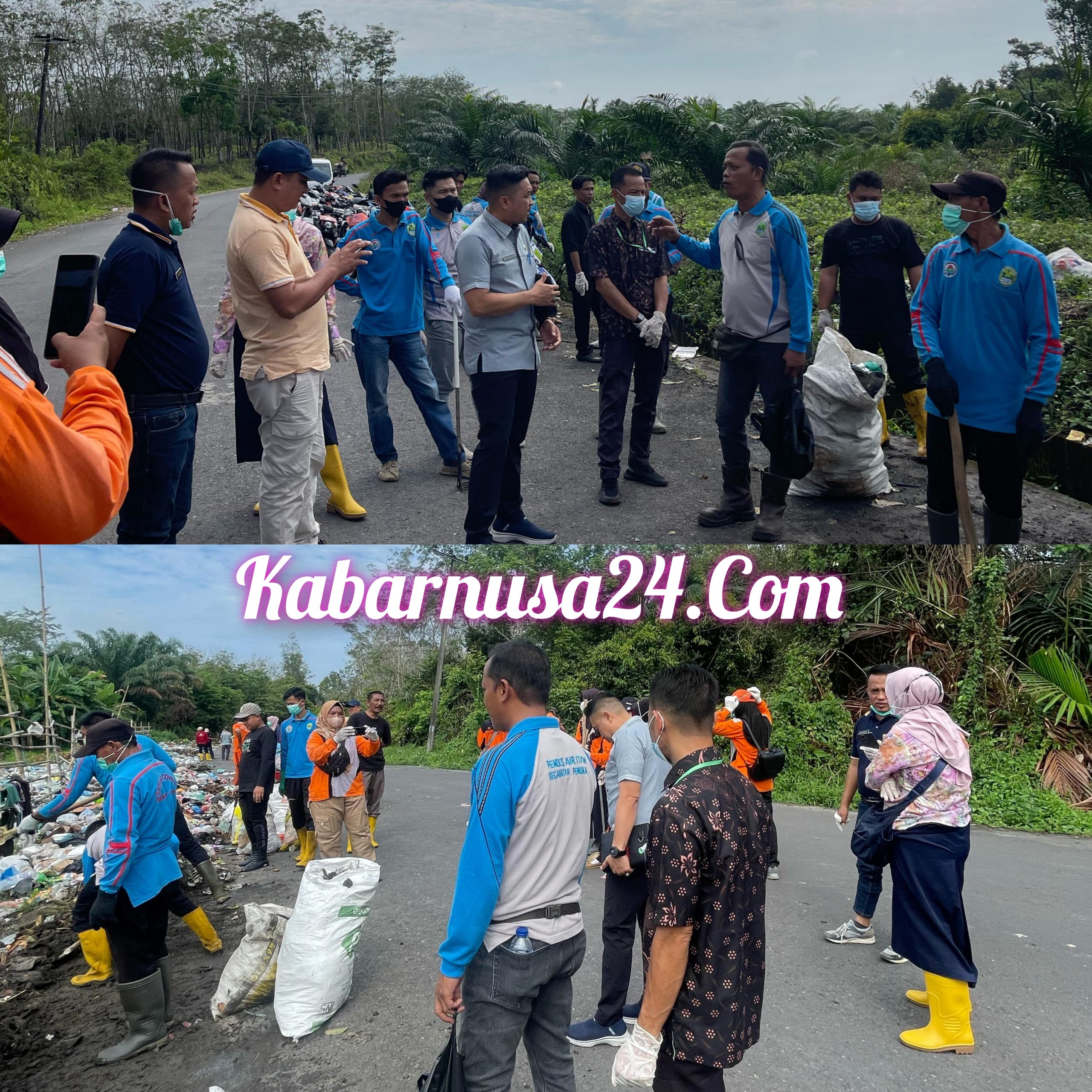 Untuk Menjaga Kelestarian Lingkungan Pemerintah Desa Air Itam Gelar Gotong Royong Membersikan Sampah