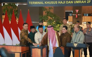 Menag Dampingi Presiden Prabowo Resmikan Terminal Khusus Haji dan Umrah di Bandara Soetta