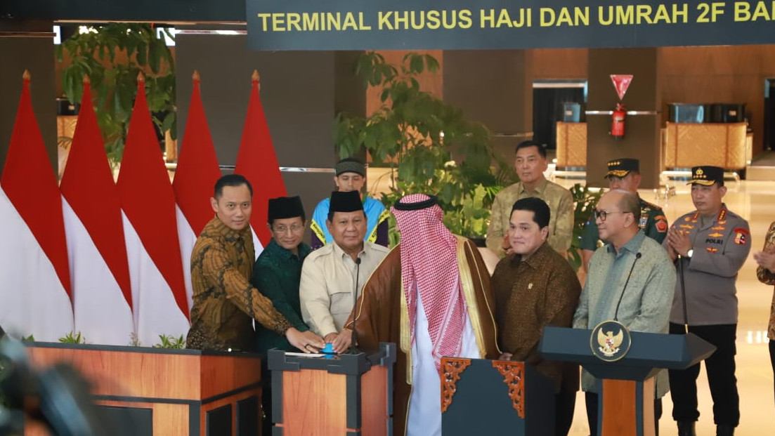 Menag Dampingi Presiden Prabowo Resmikan Terminal Khusus Haji dan Umrah di Bandara Soetta