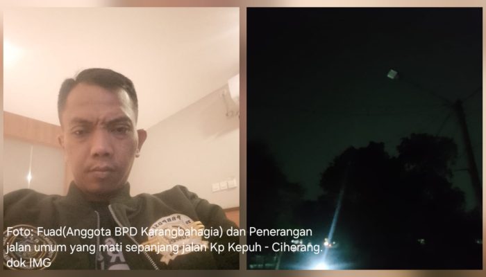 Bang Fuad Soroti Penerangan Jalan Umum di Kp Kepuh – Ciherang Yang Tidak Berfungsi