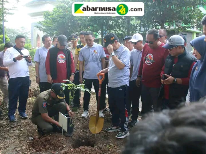Semarak Senam Bersama, Penanaman pohon, Dan Kejutan Ultah Kapolres, Sinergi Dan Keperdulian Forkopimda Lampung Utara
