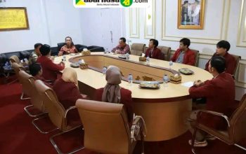 Wakil Bupati Lampung Utara Didampingi Asisten 1 Terima Audensi Ikatan Mahasiswa Muhamadiyah (TMM)