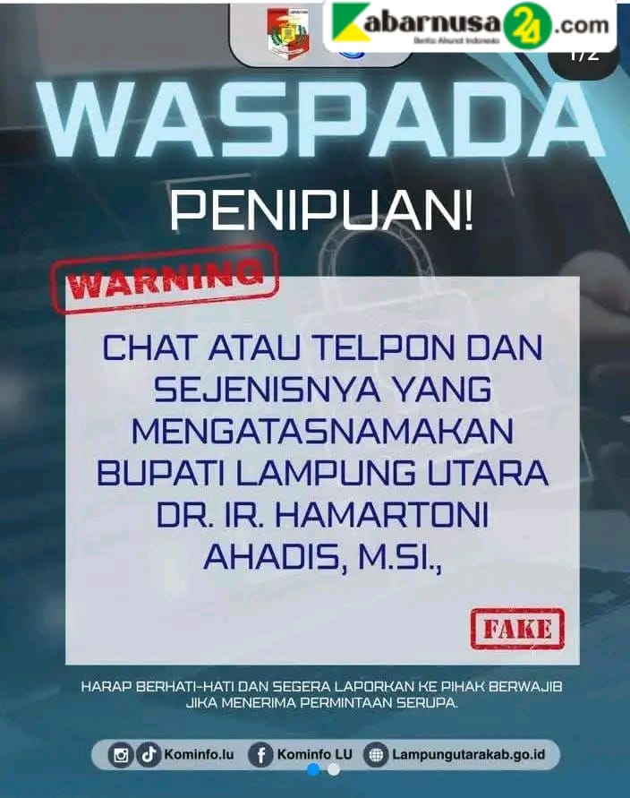 Pengumuman Resmi Pemerintah Kabupaten Lampung Utara