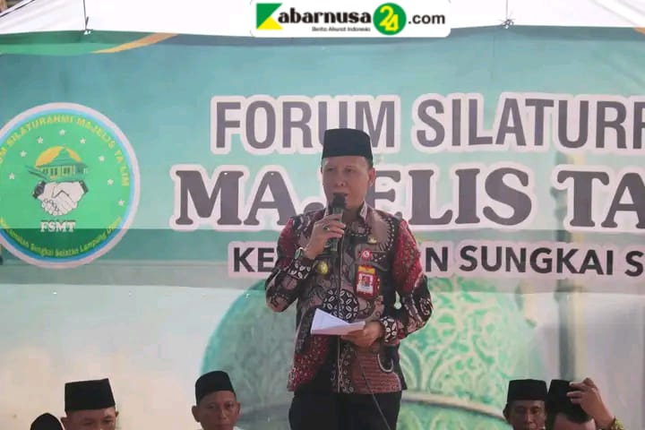 Bupati Lampung Utara Diwakili Asisten I Hadiri Pengajian Akbar di Sungkai Selatan