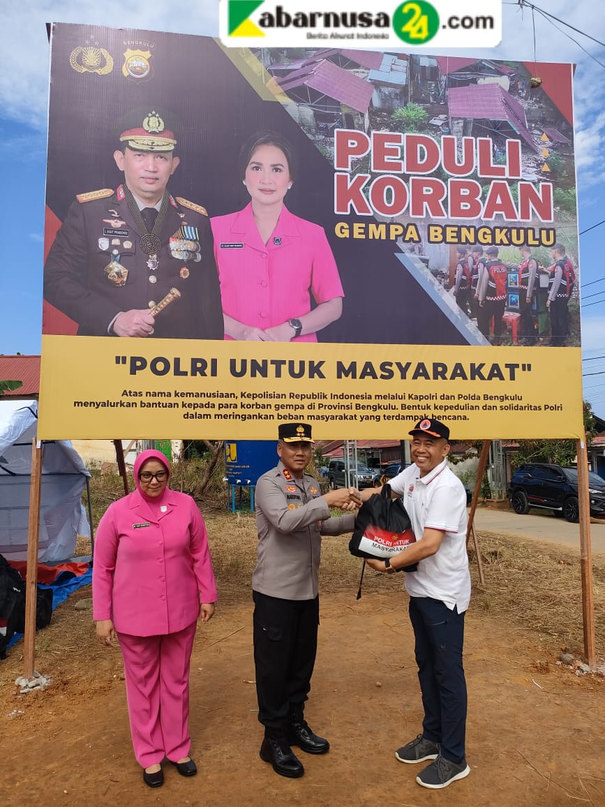 Kapolri Kirim Bantuan 5.000 paket Sembako Untuk Korban gempa bumi di Bengkulu