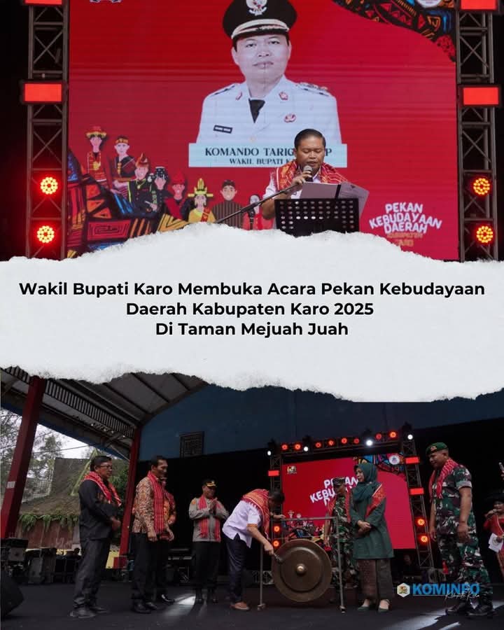 Wakil Bupati Karo Buka Pekan Kebudayaan Daerah 2025 dan Lantik Forum Pelestarian Budaya