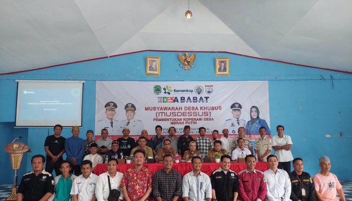 Pemerintah Desa Babat Menggelar Musyawarah Desa Khusus (MUSDESUS) Dalam Rangka pembentukan Koperasi Merah Putih