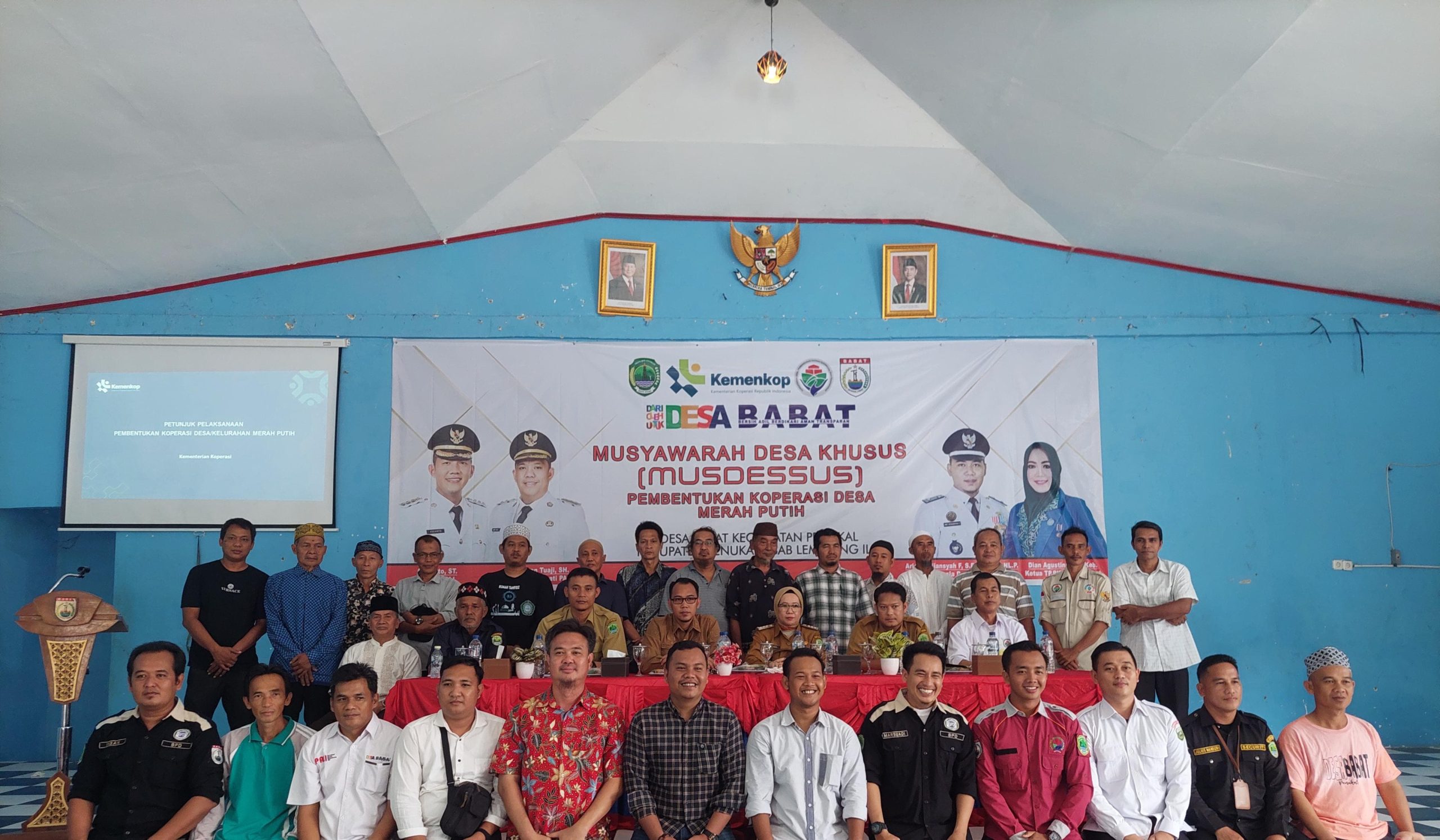 Pemerintah Desa Babat Menggelar Musyawarah Desa Khusus (MUSDESUS) Dalam Rangka pembentukan Koperasi Merah Putih