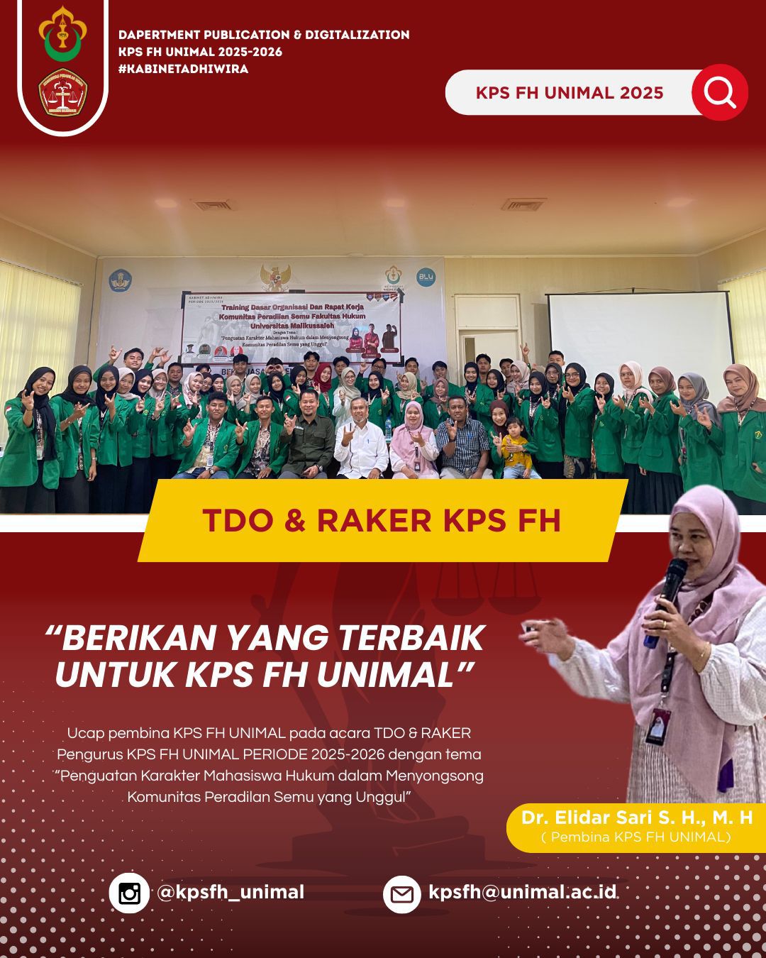Berikan Yang Tervaik Untik KPS FH Dr. Elidar Sari, S.H.,M.H. 