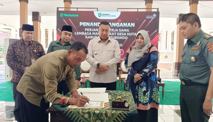 Wujud Sinergitas Kelola Hutan Lestari, ADM Perhutani Bondowoso Tandatangani Kerjasama 