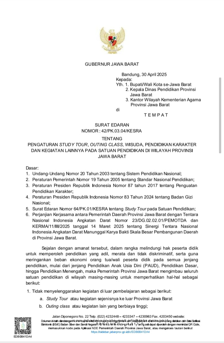 Langgar Aturan Gubernur Jawa Barat, Yayasan SMP-SMK Islam Al-Amin Cikarang Utara Nekat Berangkatkan Siswa Tour ke Dieng
