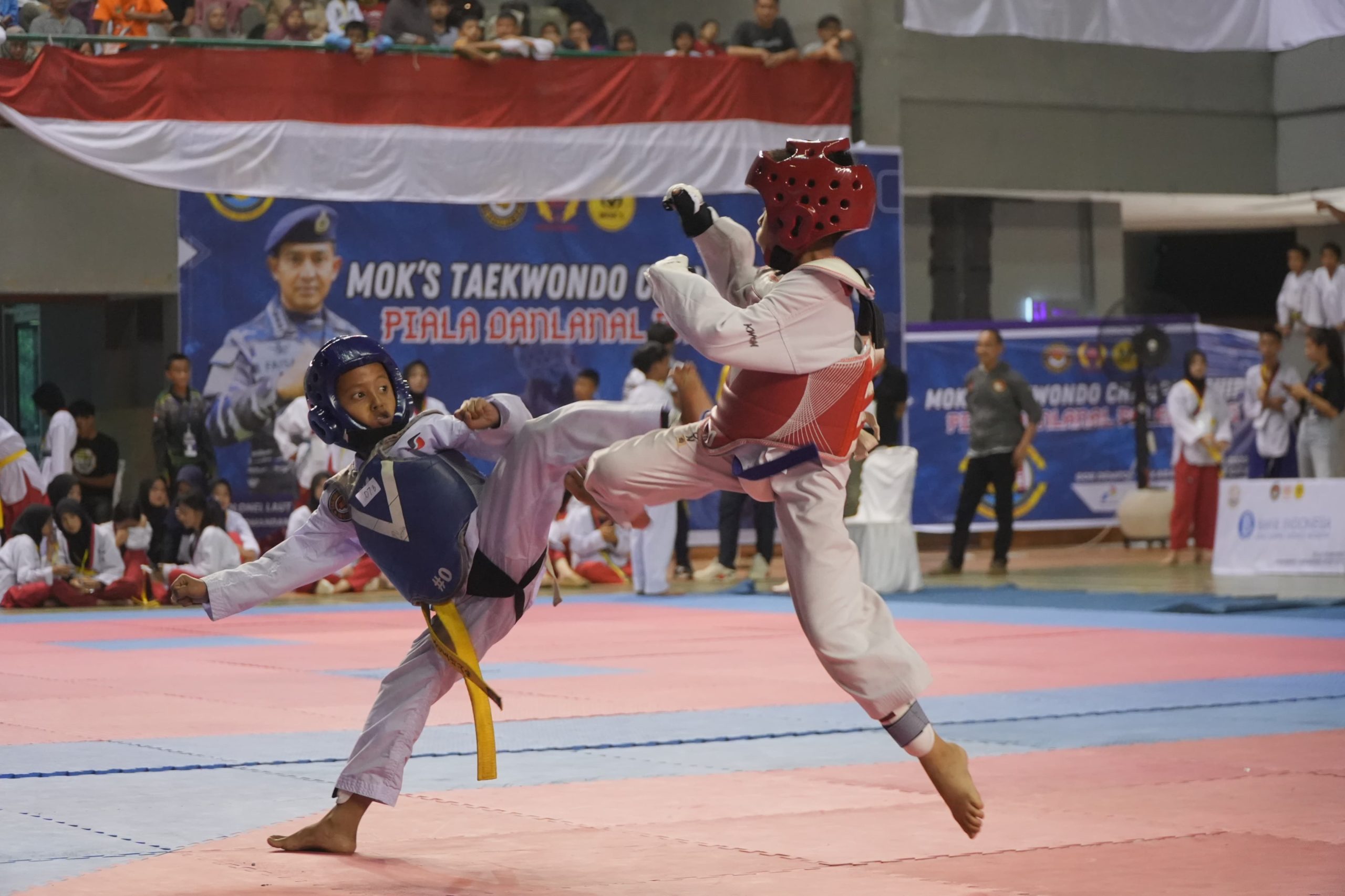 HUT TNI AL ke 64, Danlanal Palembang Buka Kejuaraan Taekwondo