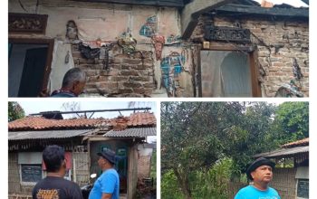 Rumah Warga Cipayung Tersambar Petir Hingga terbakar, Kepala Desa Dan Warga Sekitar Sigap cara Swadaya Memperbaiki Kerusakan